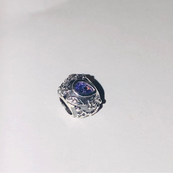 925 Solid Sterling Silver Amethyst Charm - Picture 3 of 9